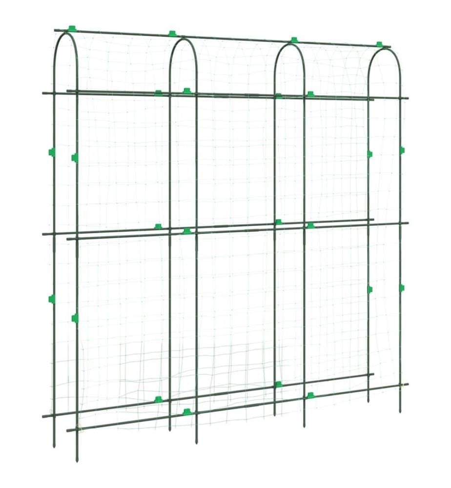 Treillis de jardin pour plantes grimpantes 3 pcs forme en U