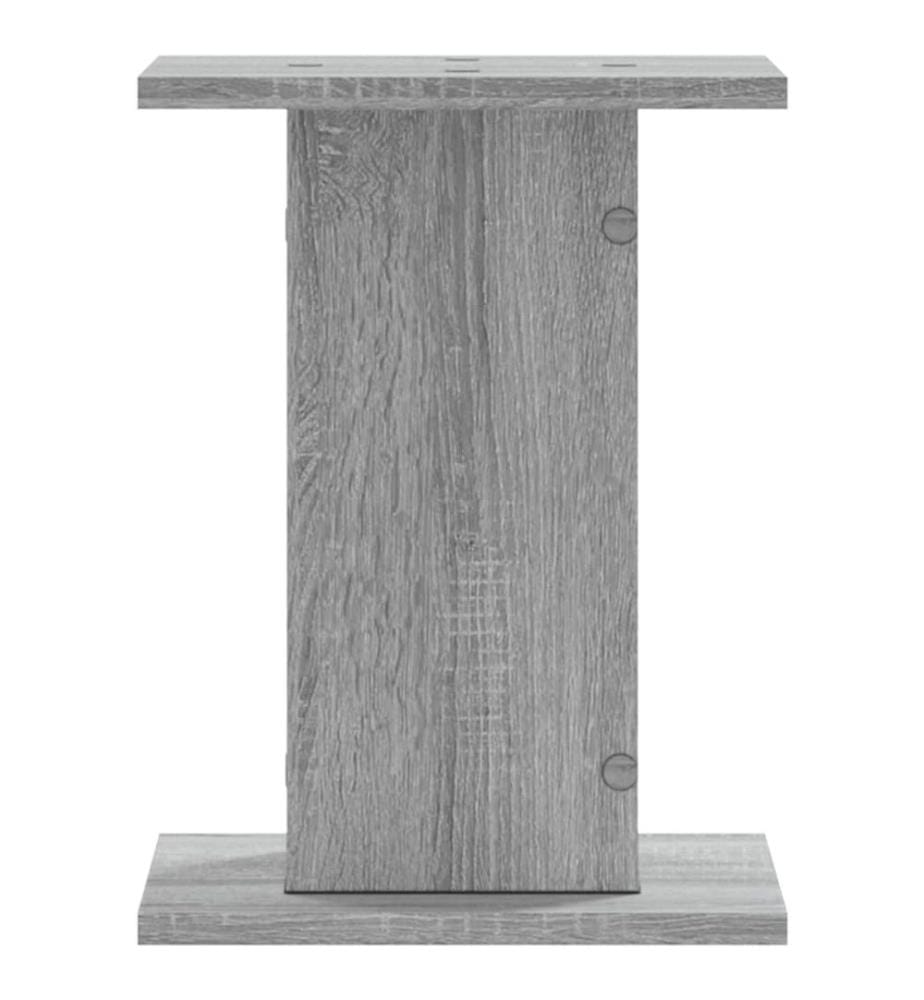 Pflanzenständer 2 Stk. Grau Sonoma 30x30x40 cm Holzwerkstoff