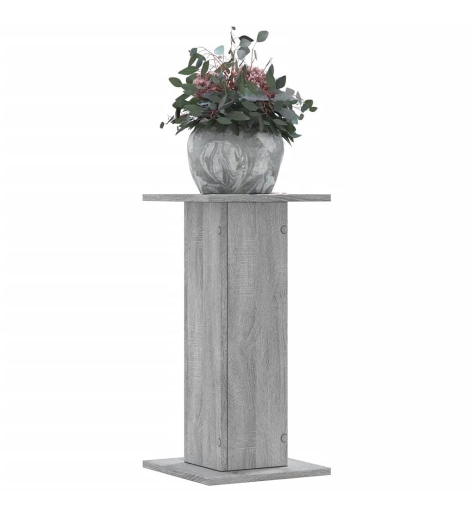 Pflanzenständer 2 Stk. Grau Sonoma 30x30x60 cm Holzwerkstoff