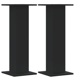 Supports pour plantes 2 pcs noir 30x30x80 cm bois d'ingénierie