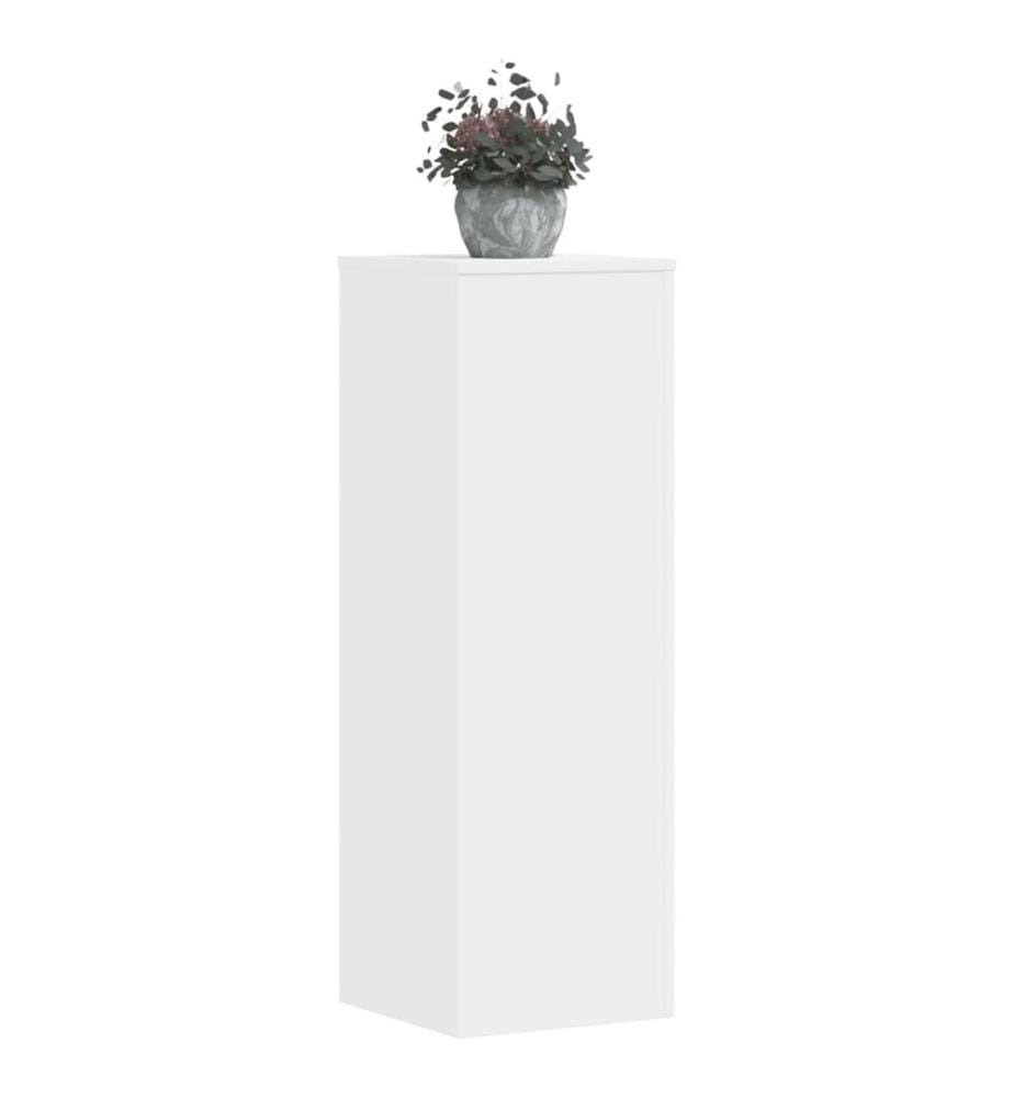 Supports pour plantes 2 pcs blanc 33x33x100cm bois d'ingénierie