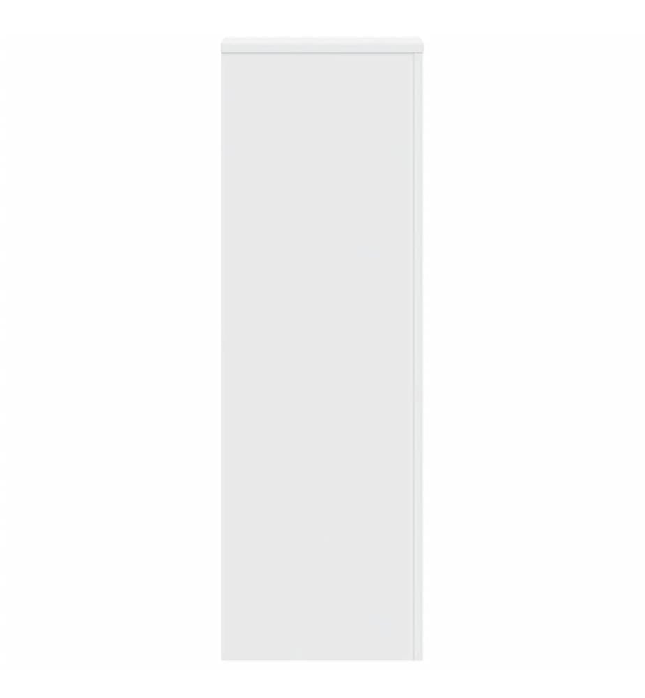 Supports pour plantes 2 pcs blanc 33x33x100cm bois d'ingénierie