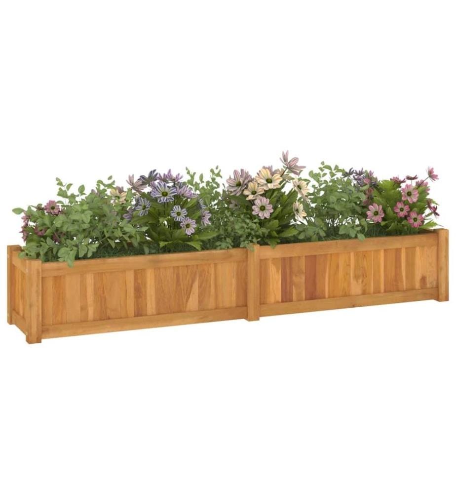 Lit surélevé 150x30x25 cm bois massif de teck