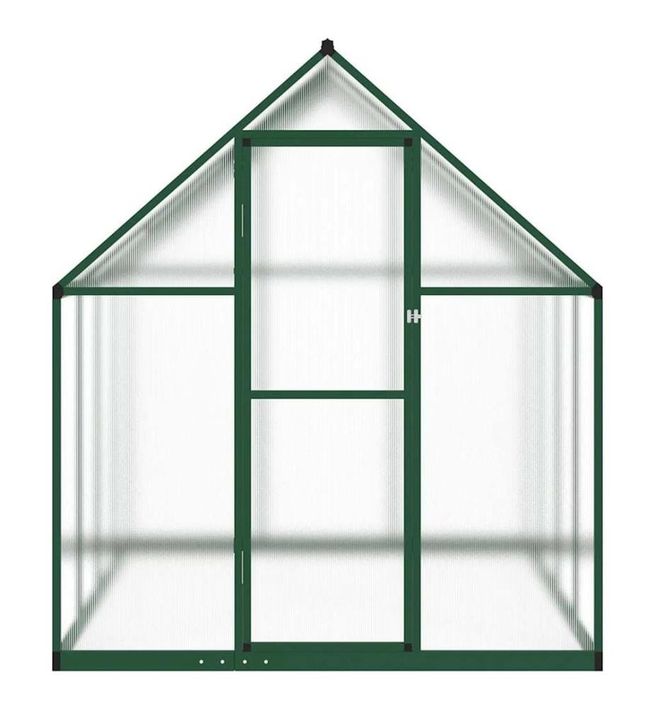Serre avec cadre de base vert 224x169x195 cm aluminium