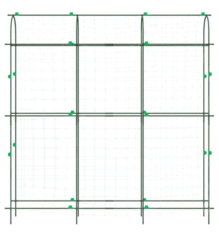 Treillis de jardin pour plantes grimpantes forme de U acier