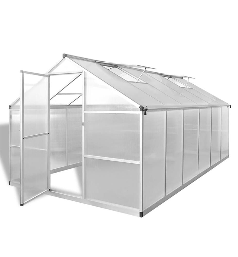 Gewächshaus mit Fundament Verstärkt Aluminium 9,025 m²