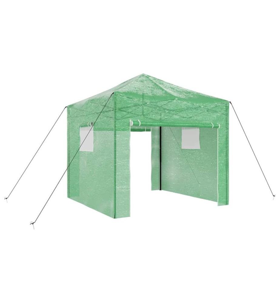 Serre avec cadre pop-up avec toit Vert 290 x 290 x 315 cm Fer