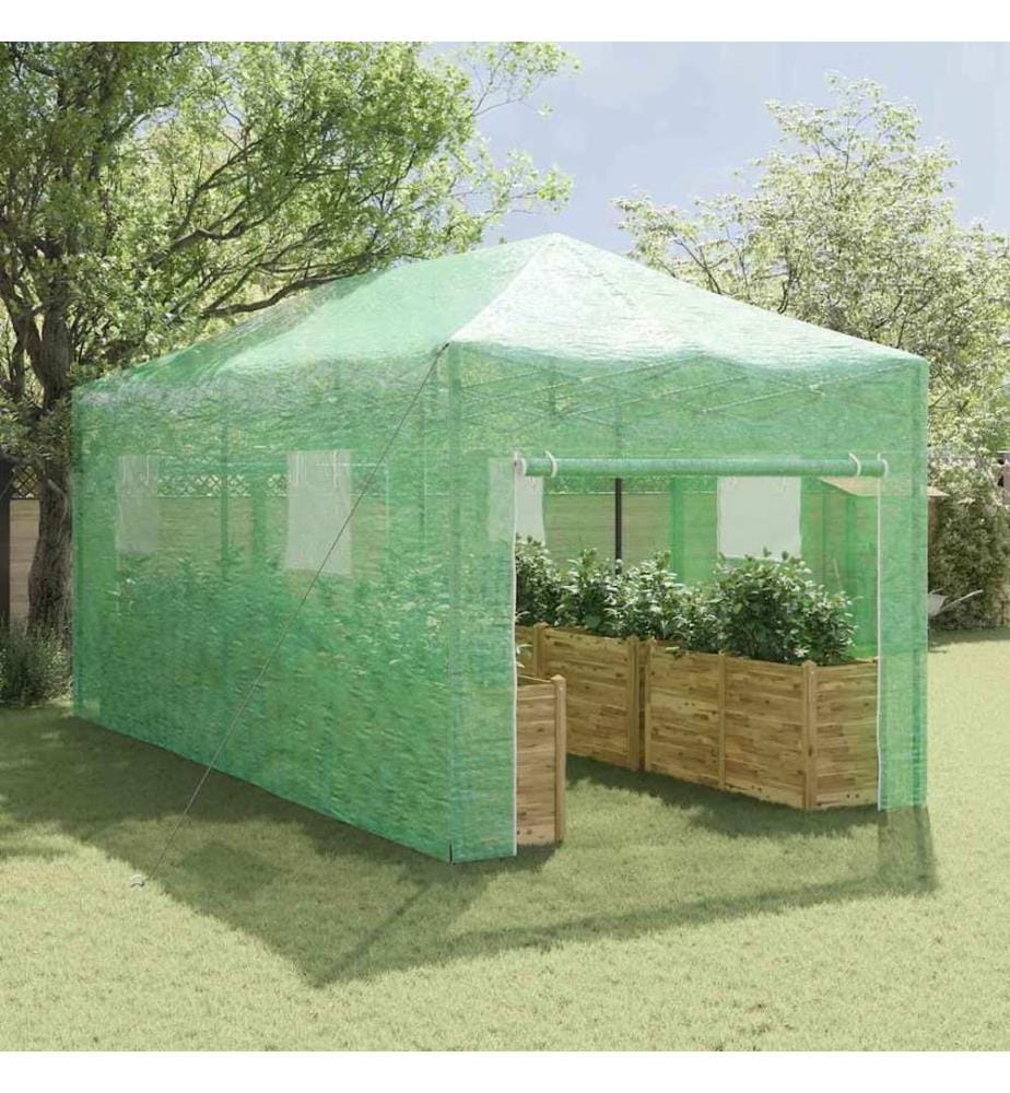Gewächshaus mit Pop-up-Rahmen Grün 290 x 580 x 315 cm Eisen