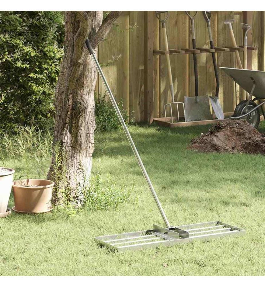 Gartenrechen Silber 75 x 25 x 200 cm Edelstahl