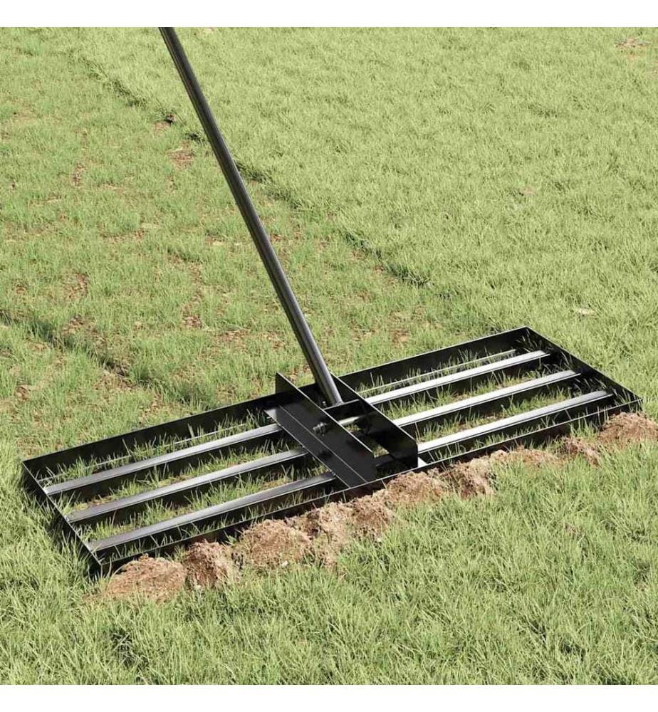Ersatzkopf für Gartenrechen Schwarz Pulverbeschichteter Stahl