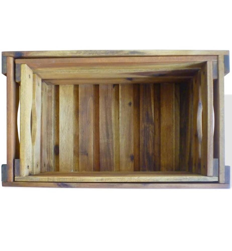 Caisse à pommes 2 pcs Bois d'acacia massif