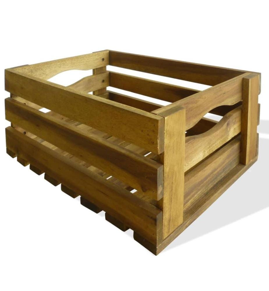 Caisse à pommes 2 pcs Bois d'acacia massif