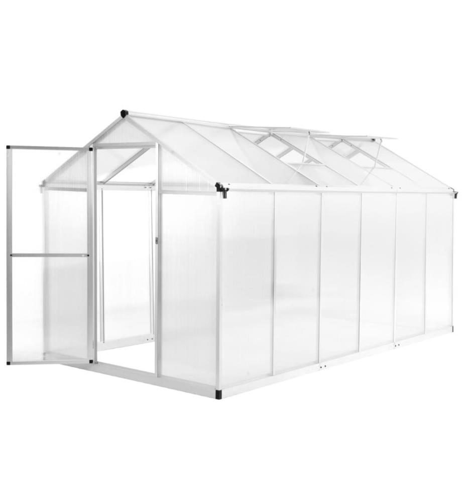 Gewächshaus Aluminium 362x190x195 cm 13,41 m³