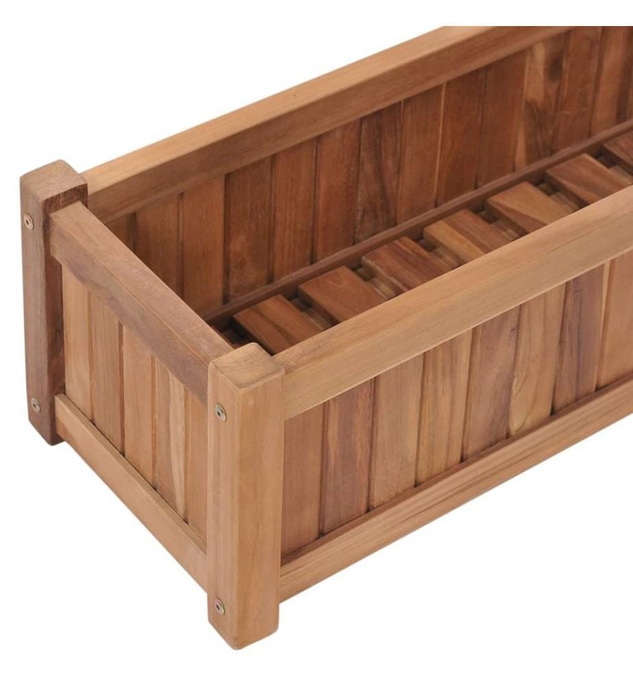 Lit surélevé 100x30x25 cm Bois de teck solide