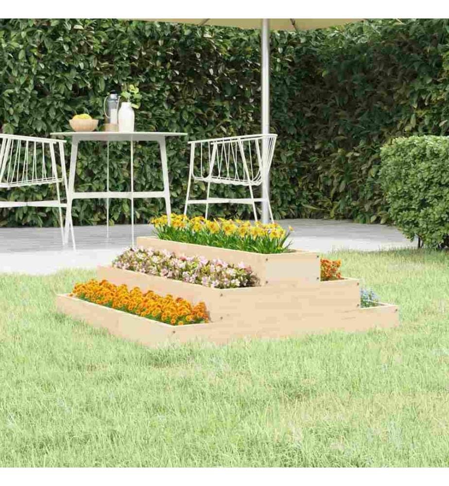 Jardinière 80x80x27 cm Bois massif de pin