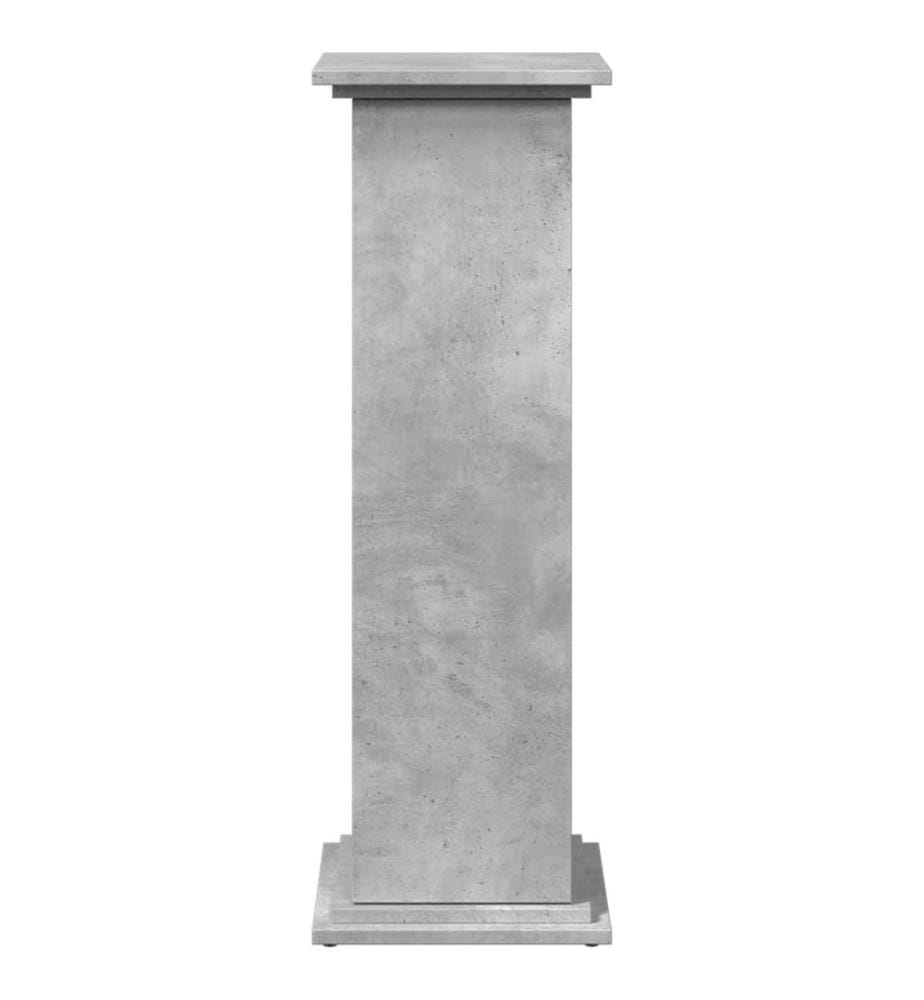 Piédestal avec rangement gris béton 31x30x90 cm bois ingénierie