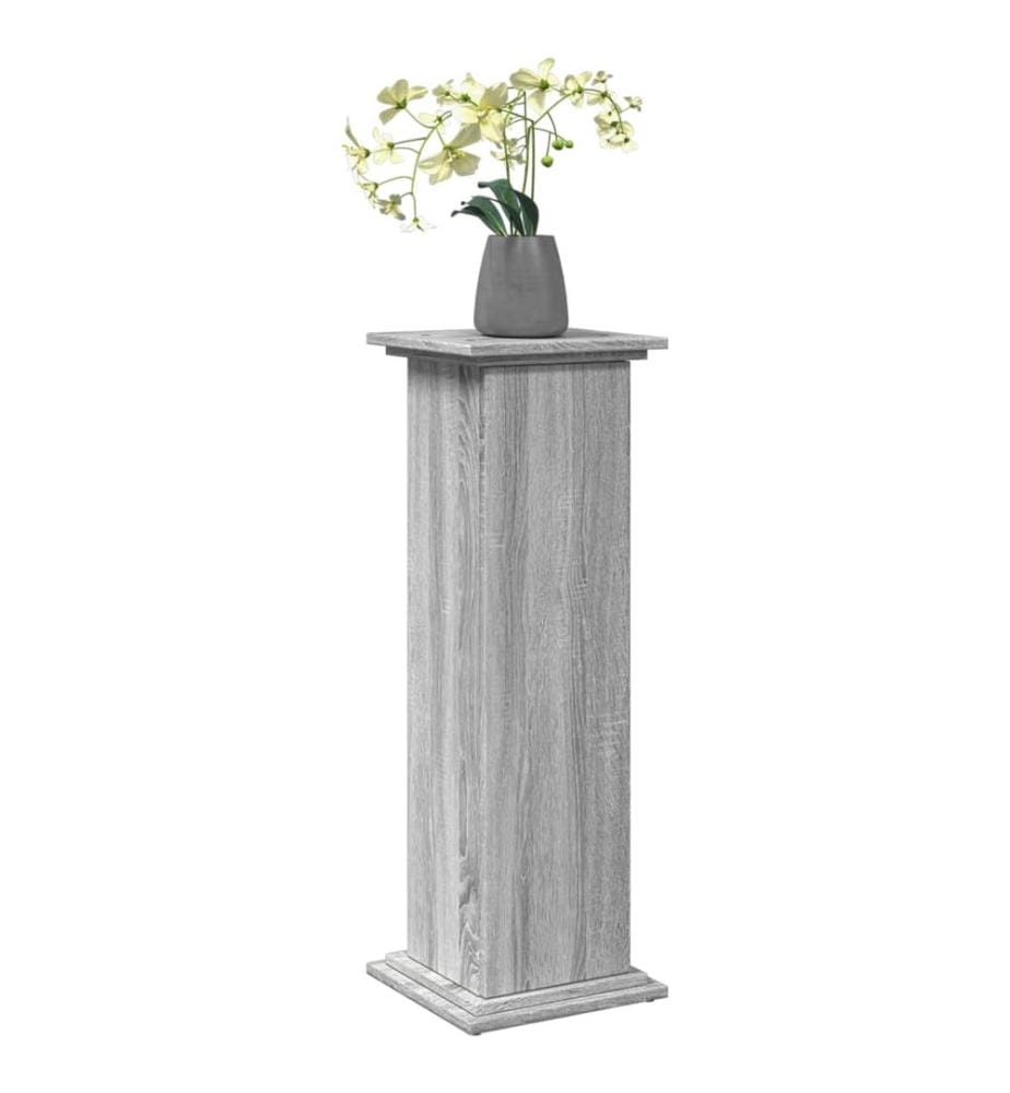 Piédestal avec rangement sonoma gris bois d'ingénierie