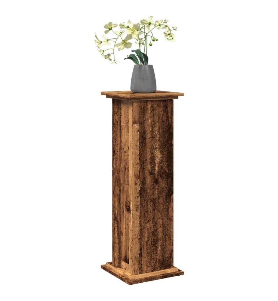 Piédestal avec rangement vieux bois bois d'ingénierie