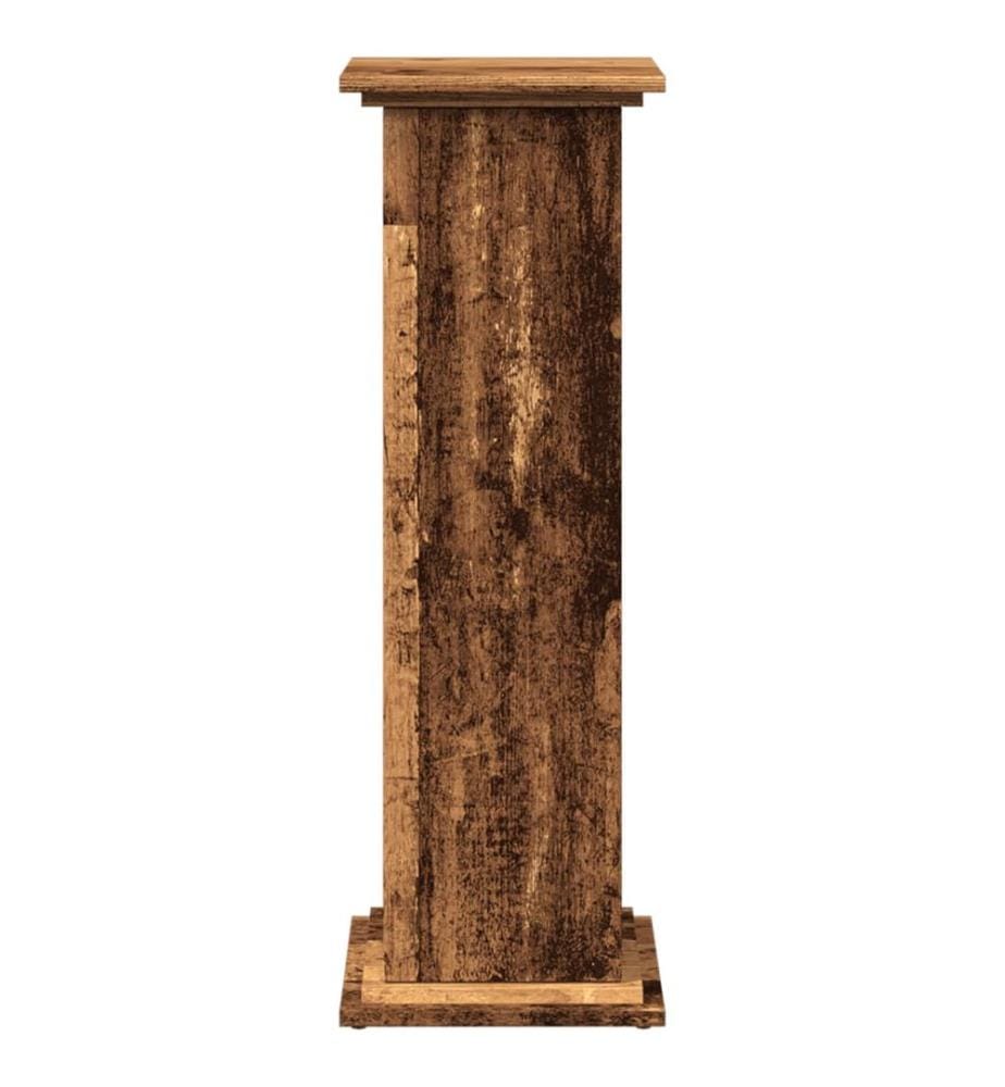 Piédestal avec rangement vieux bois bois d'ingénierie