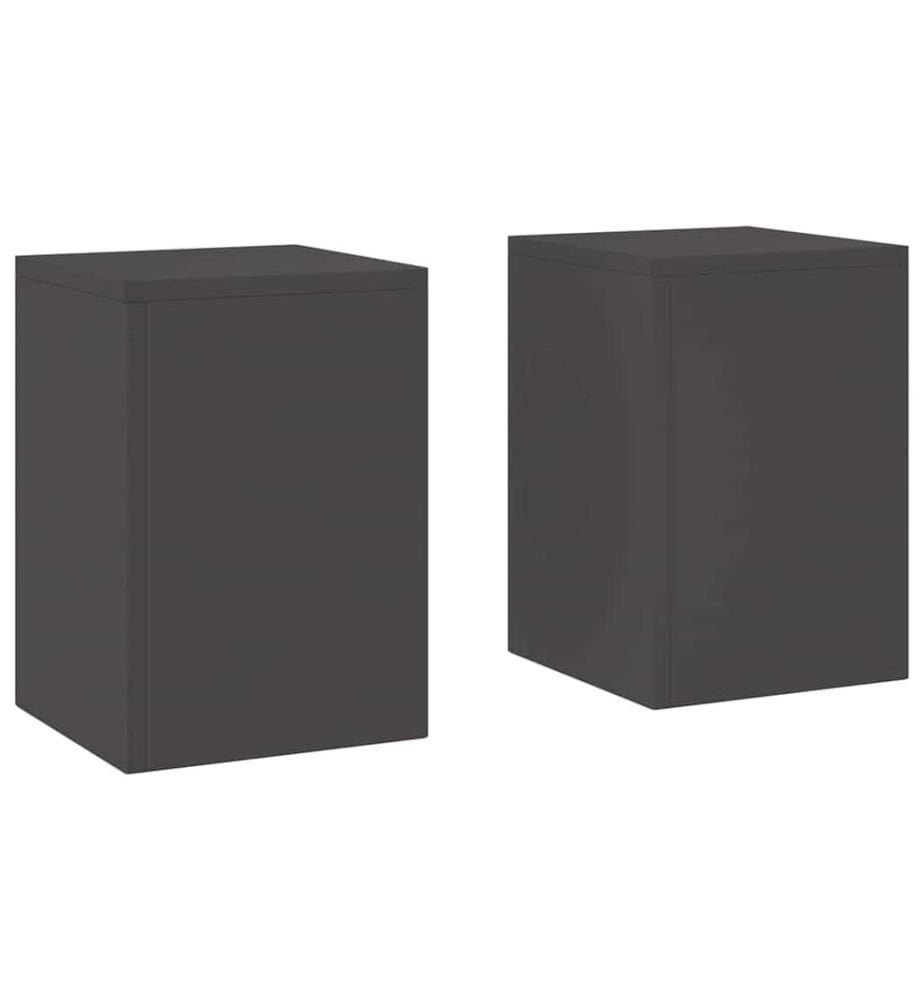 Support de Plante 2 pcs Noir 24 x 24 x 35 cm Acier