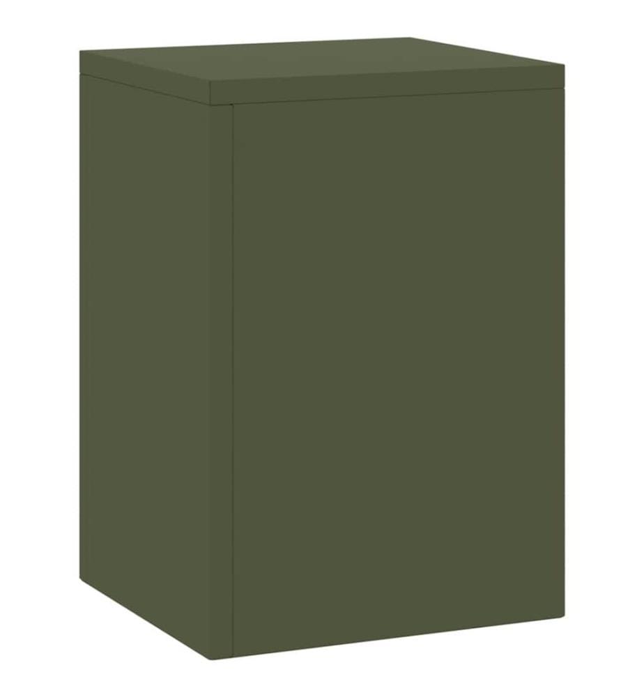 Support de Plante 2 pcs Vert olive 24 x 24 x 35 cm Acier