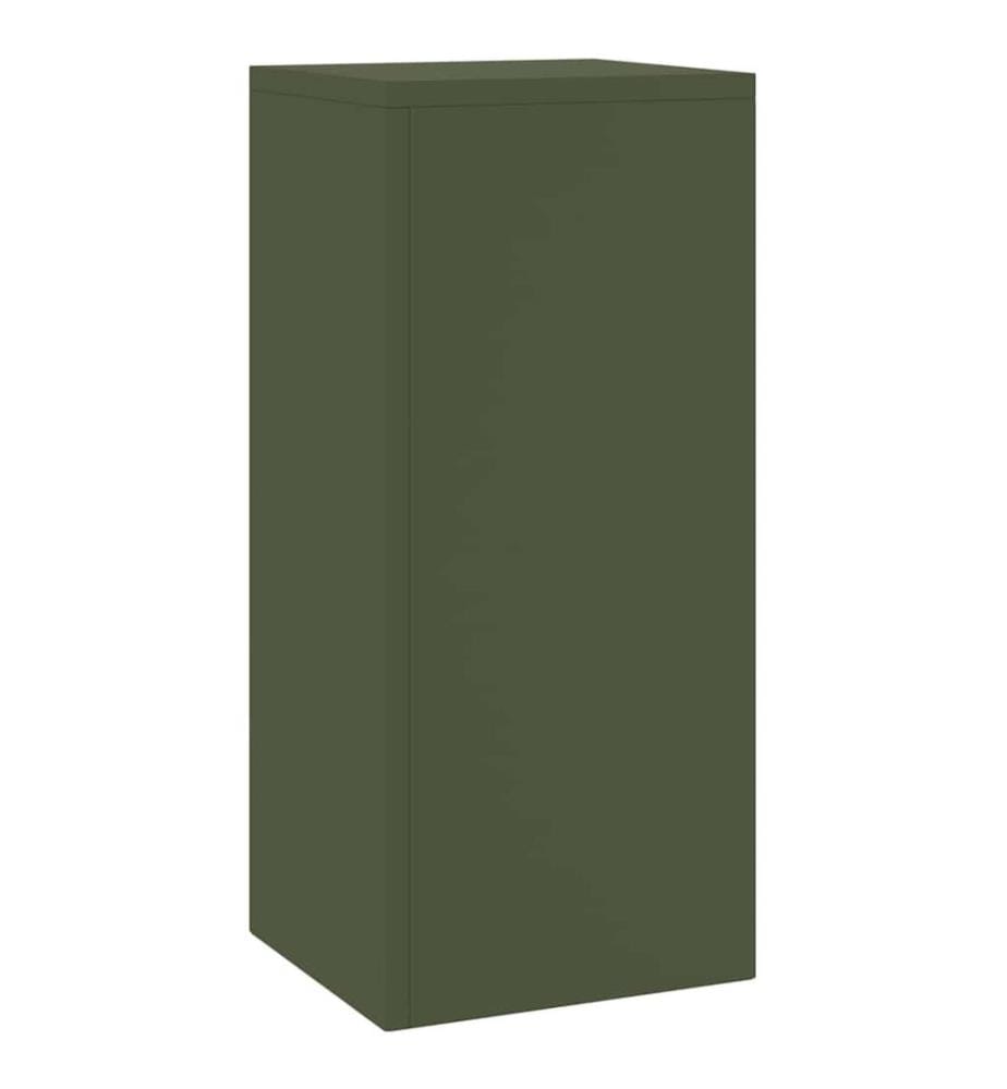 Support de Plante 2 pcs Vert olive 24 x 24 x 55 cm Acier