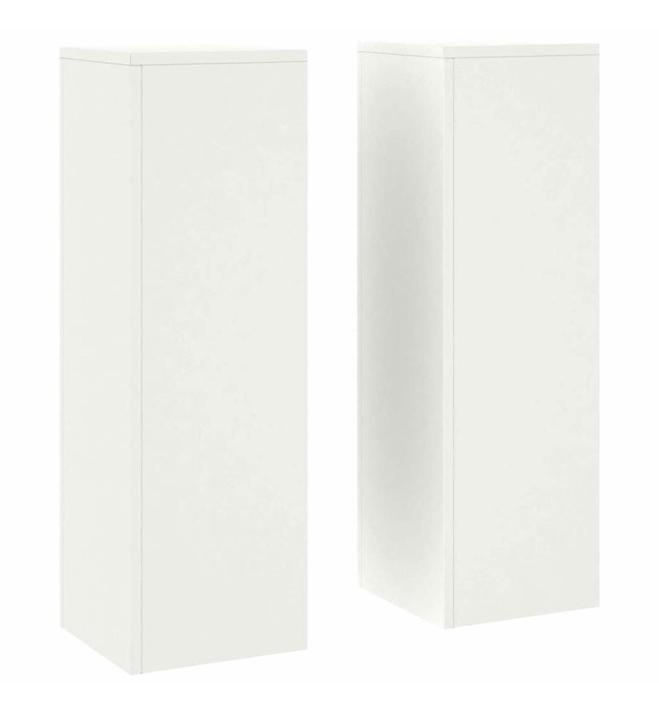 Support de Plante 2 pcs Blanc 24 x 24 x 75 cm Acier