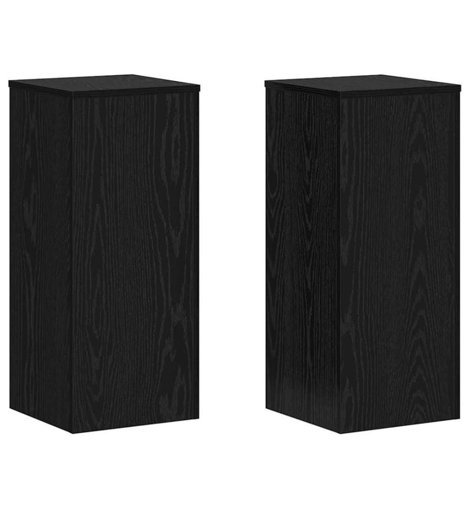 Support de Plante 2 pcs Chêne noir 30 x 30 x 70 cm