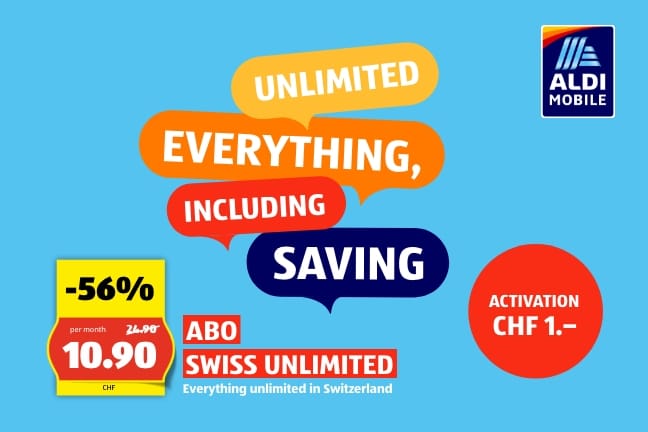 Abonnement ALDI MOBILE Swiss Unlimited