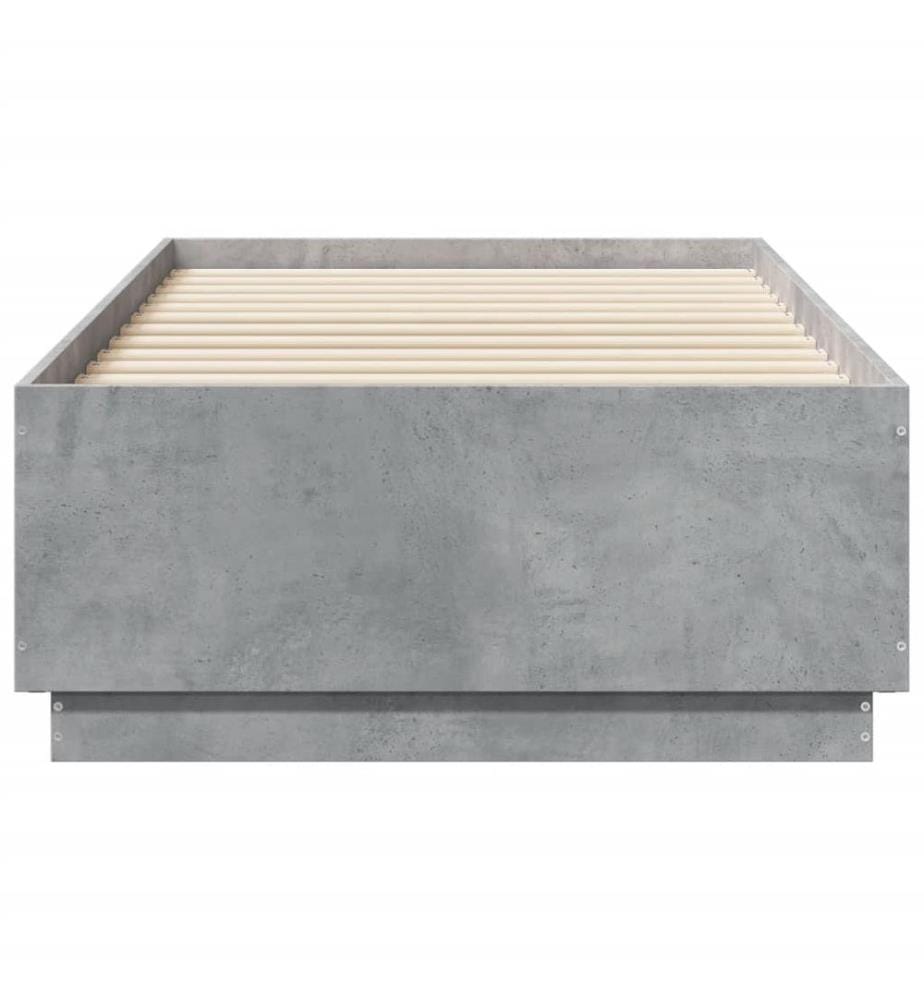 Bettgestell Betongrau 90x190 cm Holzwerkstoff