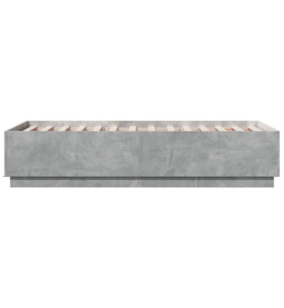 Bettgestell Betongrau 90x190 cm Holzwerkstoff
