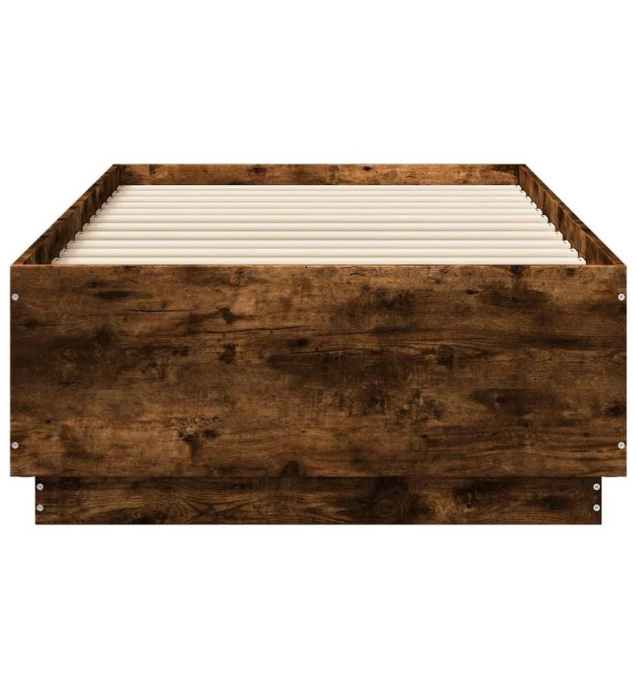 Bettgestell Räuchereiche 90x190 cm Holzwerkstoff