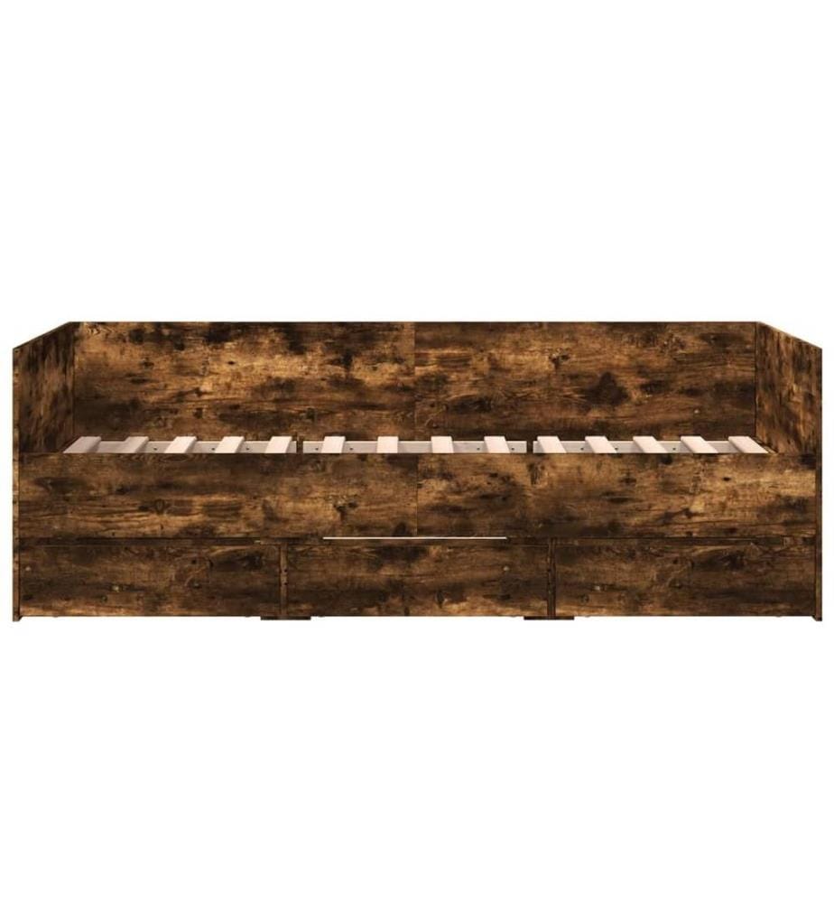 Tagesbett mit Schubladen Räuchereiche 90x190 cm Holzwerkstoff