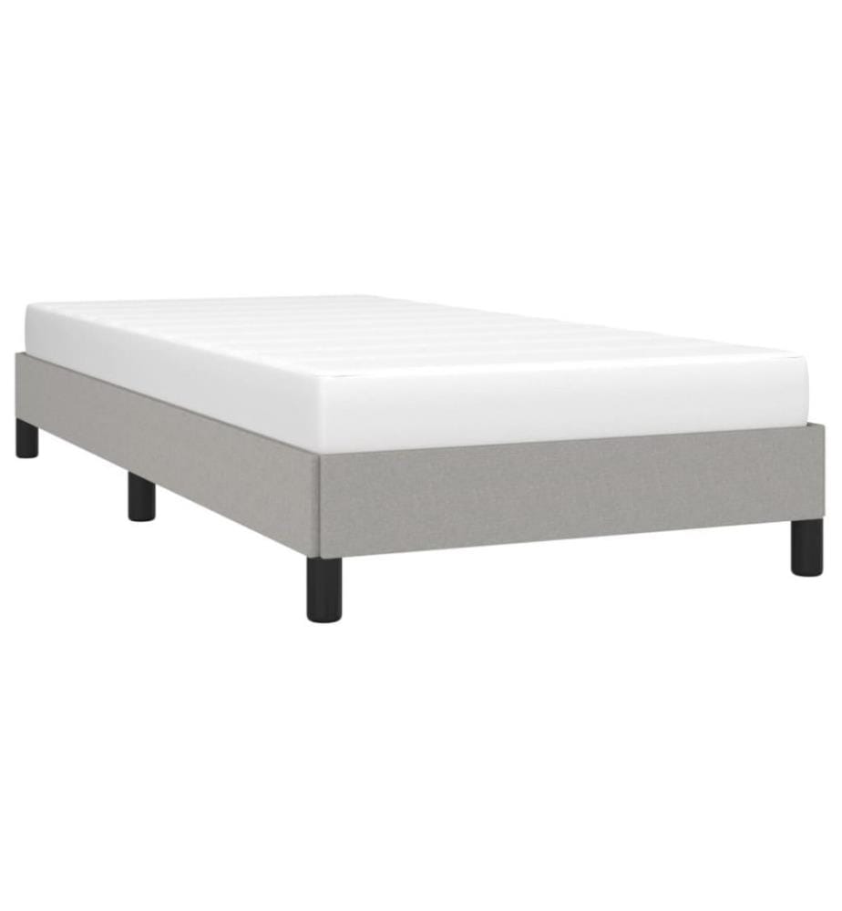 Bettgestell Hellgrau 90x190 cm Stoff