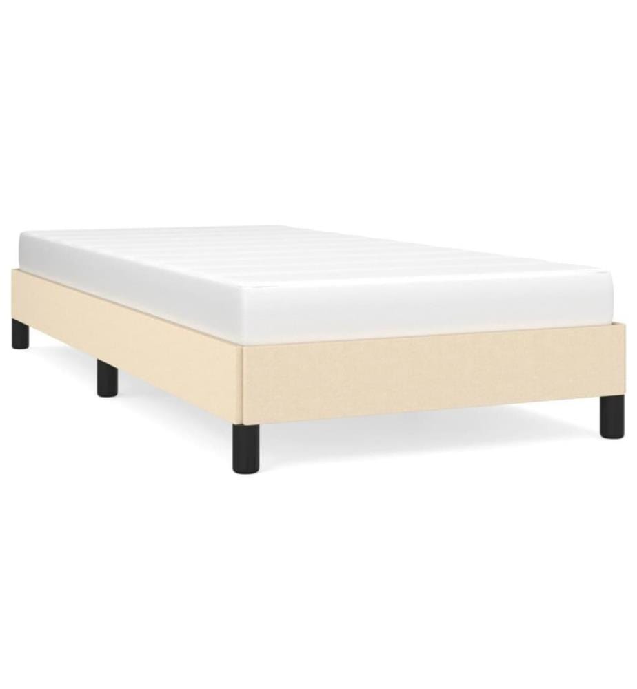 Cadre de lit Crème 90 x 200 cm Tissu