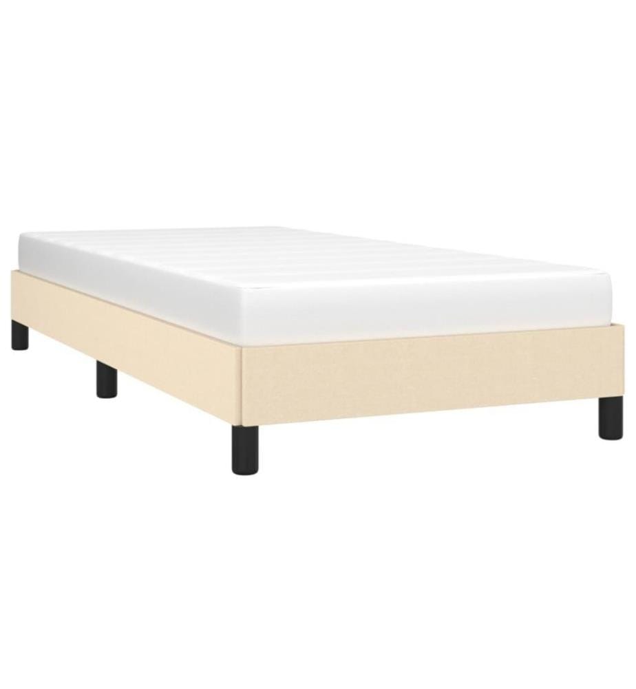 Cadre de lit Crème 90 x 200 cm Tissu