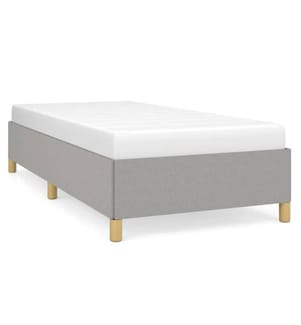 Cadre de lit Gris clair 90x200 cm Tissu