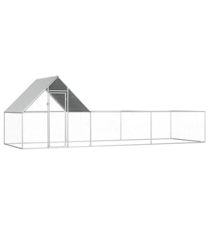 Poulailler 6 x 2 x 2 m Acier galvanisé