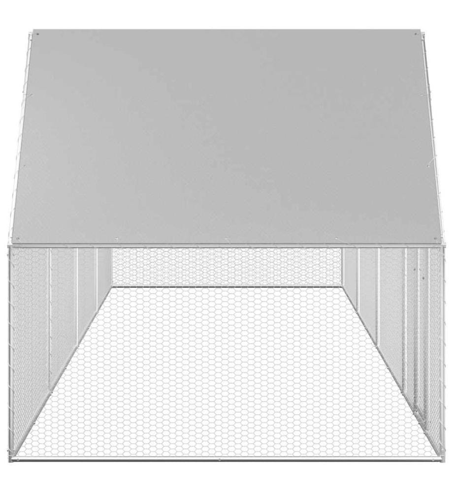 Poulailler 8 x 2 x 2 m Acier galvanisé