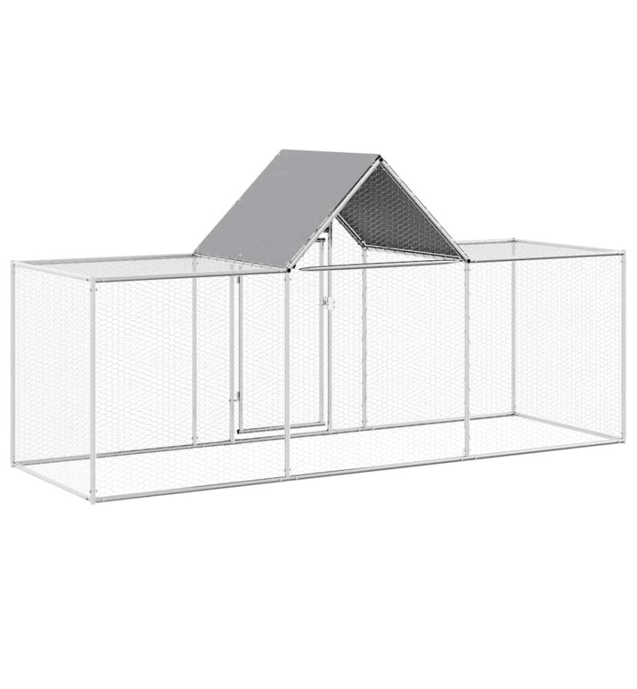 Poulailler 3 x 1 x 1,5 m Acier galvanisé