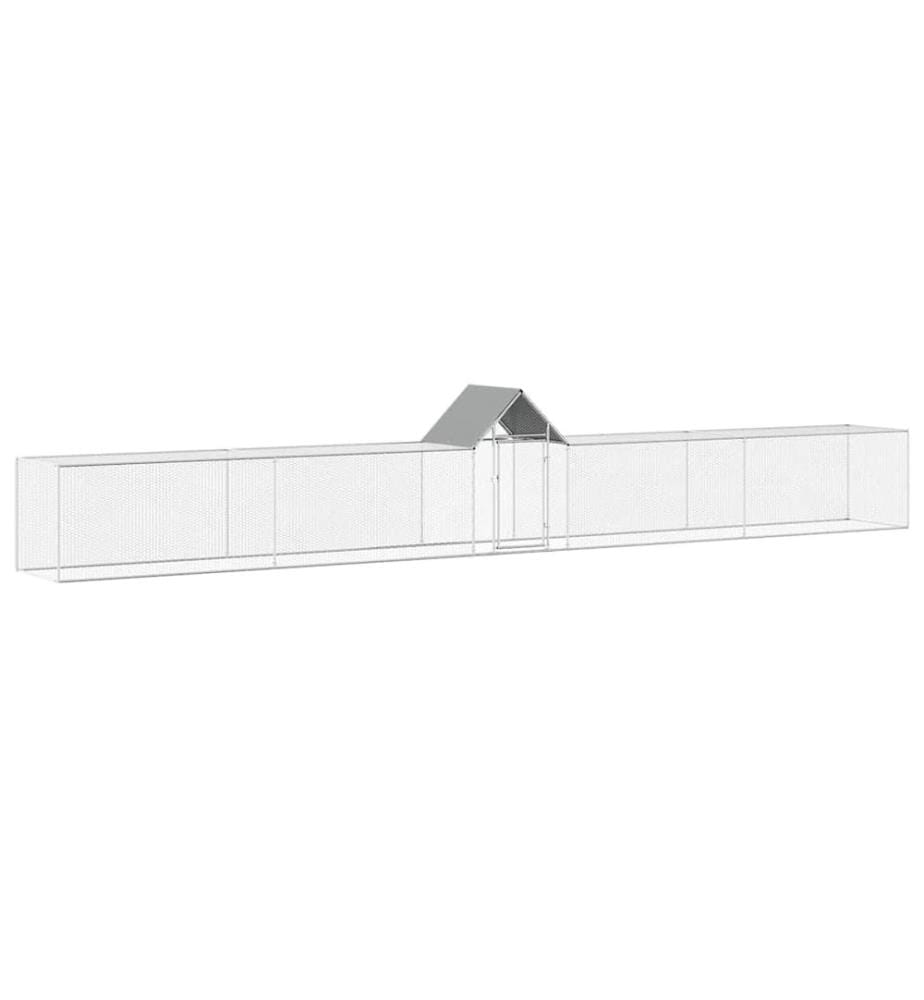 Poulailler 9 x 1 x 1,5 m Acier galvanisé