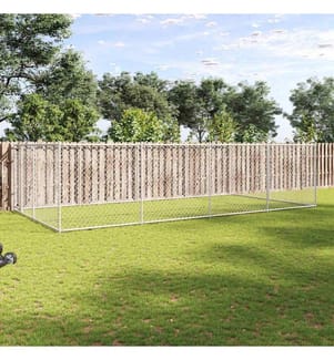 Chenil extérieur pour chiens 7,6 x 3,8 x 1,9 m