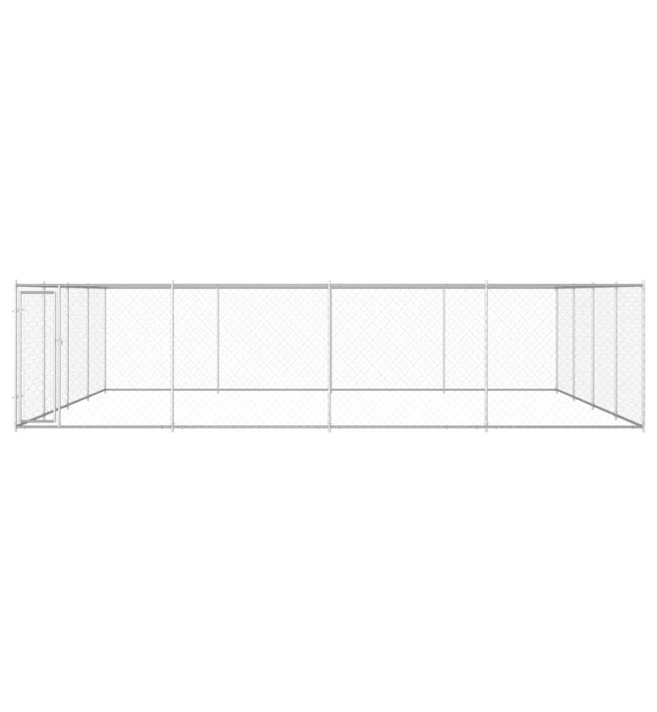 Chenil extérieur pour chiens Acier galvanisé 760x760x185 cm