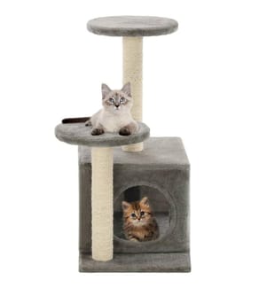 Arbre à chat avec griffoirs en sisal 60 cm Gris