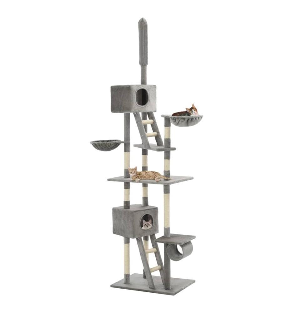 Katzen-Kratzbaum Sisal 230 - 260 cm Grau