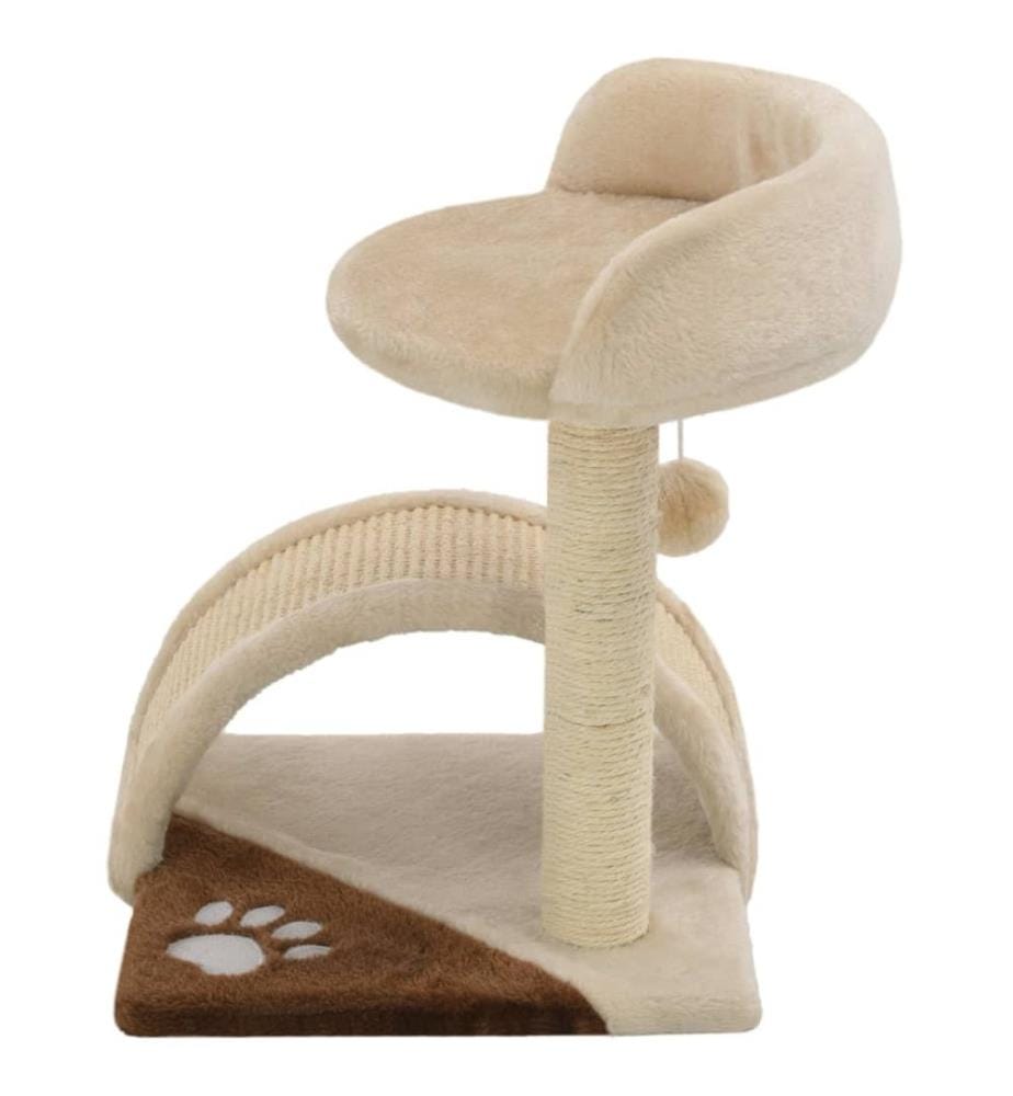 Katzen-Kratzbaum Sisal 40 cm Beige und Braun
