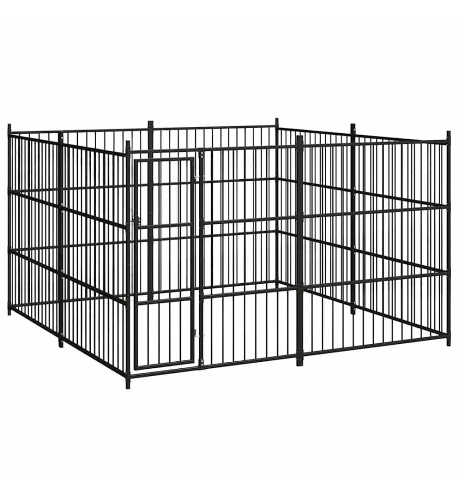 Chenil d'extérieur pour chiens 300 x 300 x 185 cm