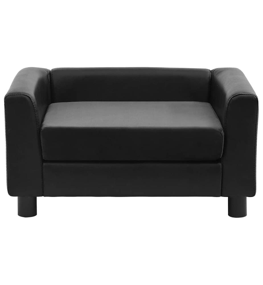 Hundesofa Schwarz 60x43x30 cm Plüsch und Kunstleder