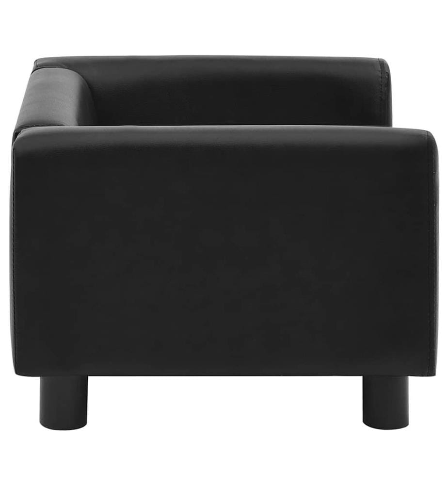 Hundesofa Schwarz 60x43x30 cm Plüsch und Kunstleder