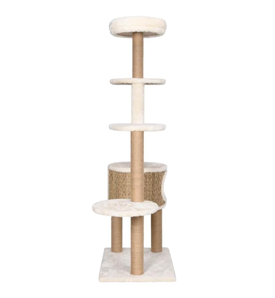 Katzen-Kratzbaum mit Luxuriösem Kissen 148 cm Seegras